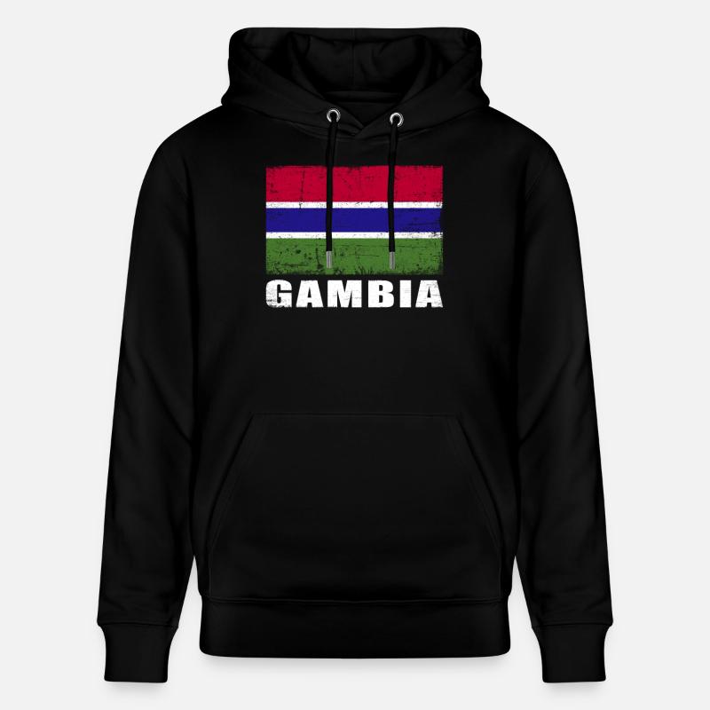 Gambie Drapeau Grunge Gambie Drapeau - Sweat à capuche bio CRUISER Stanley/Stella Unisexe - noir