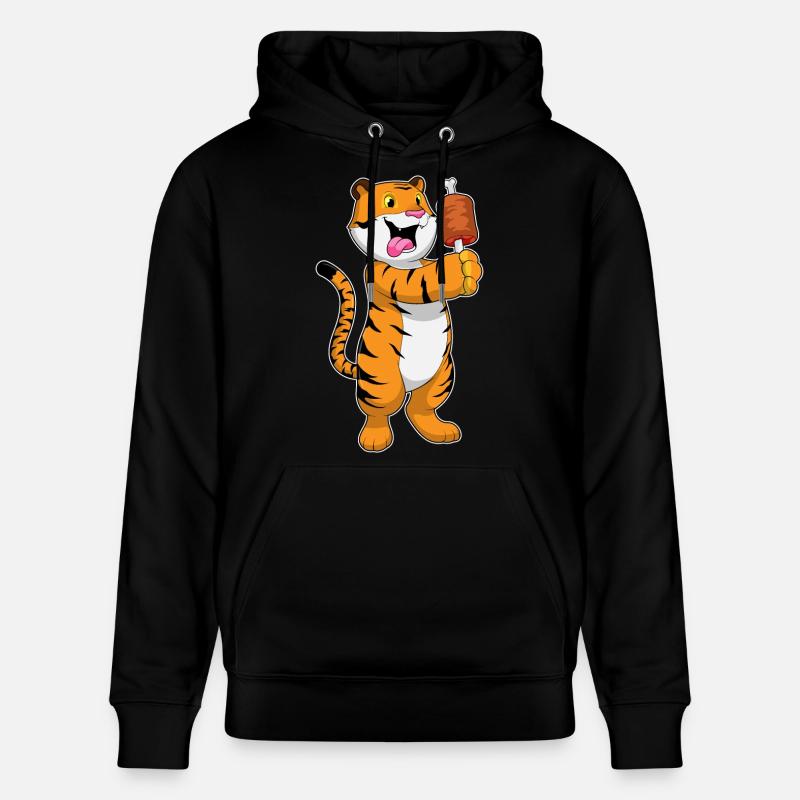 Tiger mit Fleisch - Stanley/Stella Unisex Bio-Hoodie CRUISER  - Schwarz