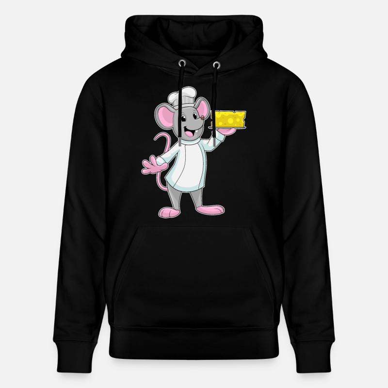 Mouse Cook Cheese Cooking - Sweat à capuche bio CRUISER Stanley/Stella Unisexe - noir