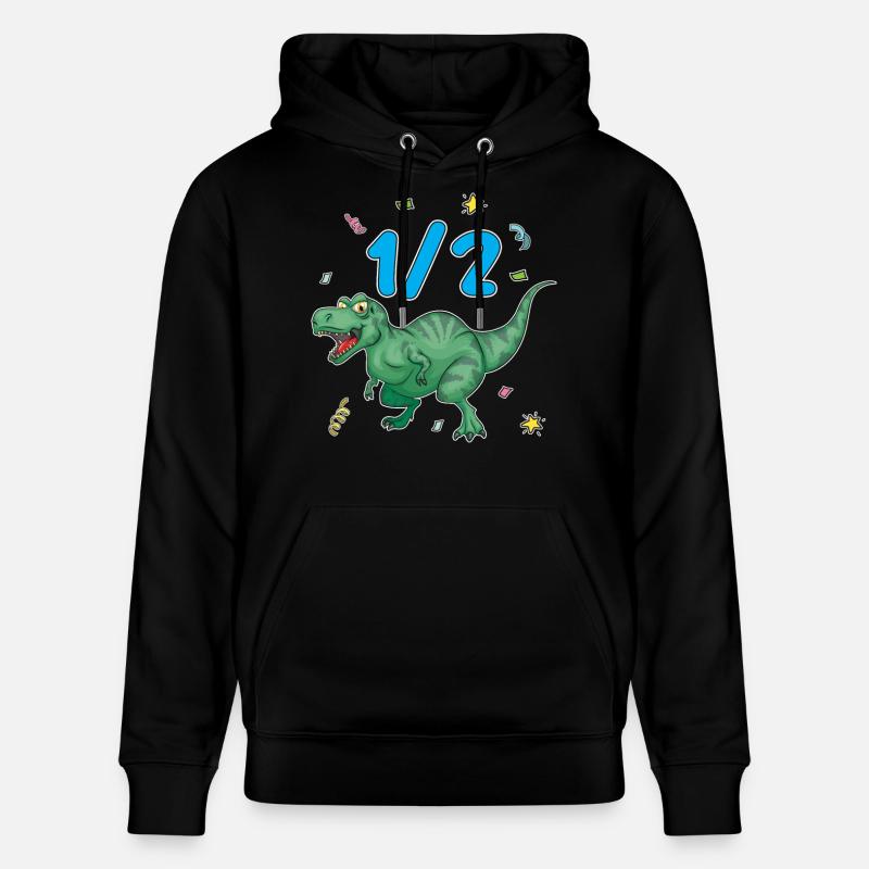 Demi-année 6 mois Anniversaire Dinosaure - Sweat à capuche bio CRUISER Stanley/Stella Unisexe - noir