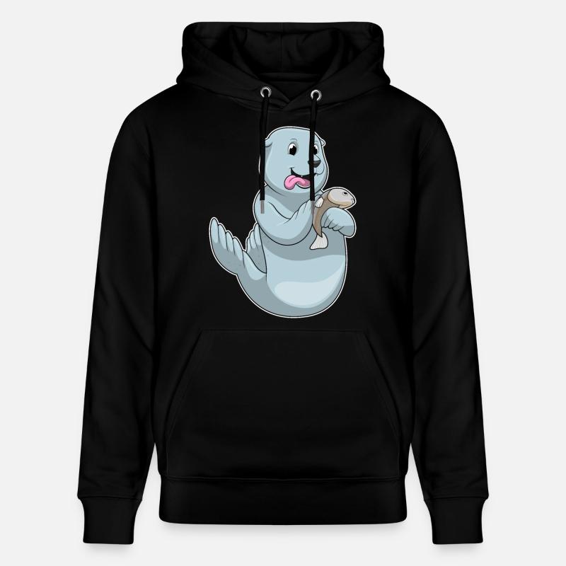 Sceller avec du poisson - Sweat à capuche bio CRUISER Stanley/Stella Unisexe - noir