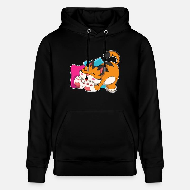 Tiger müde - Stanley/Stella Unisex Bio-Hoodie CRUISER - Schwarz