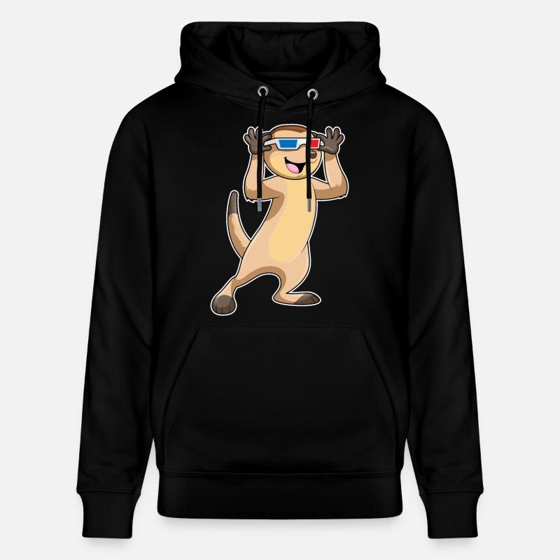 Suricates avec lunettes - Sweat à capuche bio CRUISER Stanley/Stella Unisexe - noir
