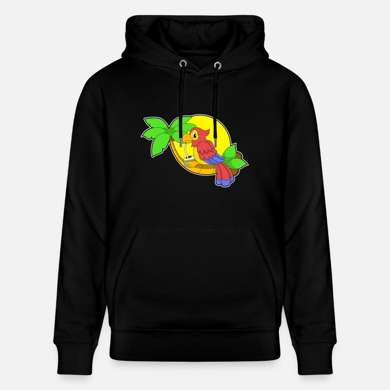 Papagei mit Kokosnuss - Sweat à capuche bio CRUISER Stanley/Stella Unisexe - noir