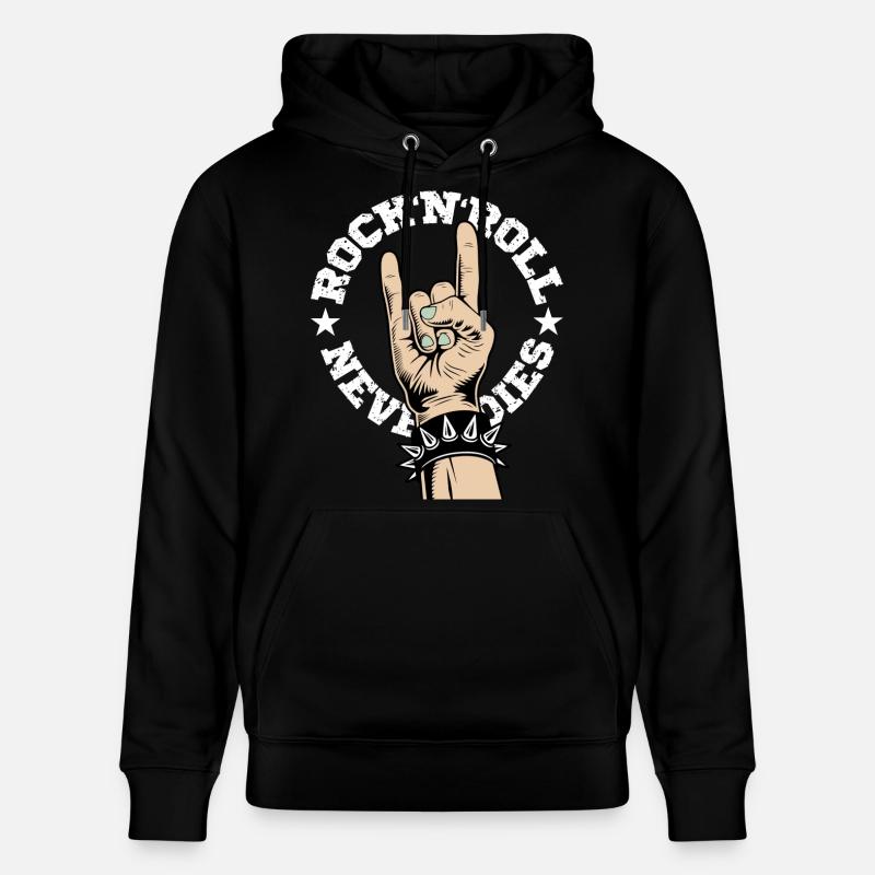 Rock'N'Roll Never Dies - Sweat à capuche bio CRUISER Stanley/Stella Unisexe - noir