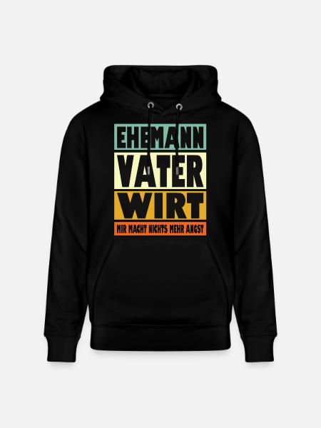 Wirt Vater Ehemann Held - Stanley/Stella Unisex Bio-Hoodie CRUISER  - Schwarz