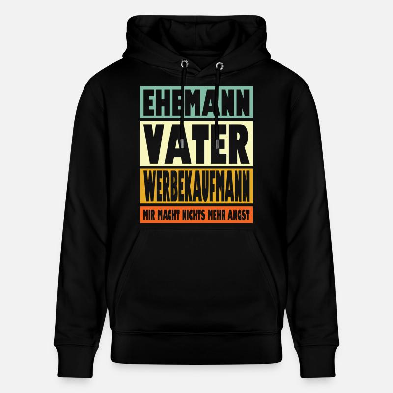 Werbekaufmann Vater Ehemann Held - Stanley/Stella Unisex Bio-Hoodie CRUISER  - Schwarz