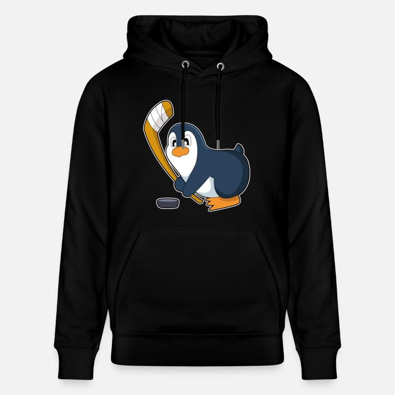 Pinguin Eishockey Eishockeyschläger - Stanley/Stella Unisex Bio-Hoodie CRUISER  - Schwarz