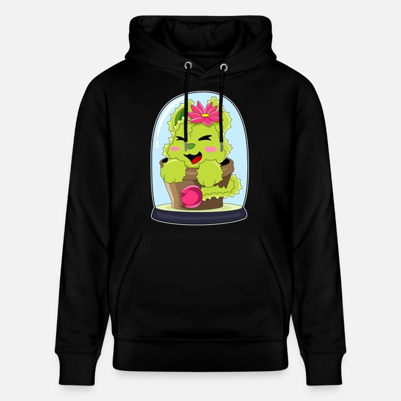 Cactus chat - Sweat à capuche bio CRUISER Stanley/Stella Unisexe - noir