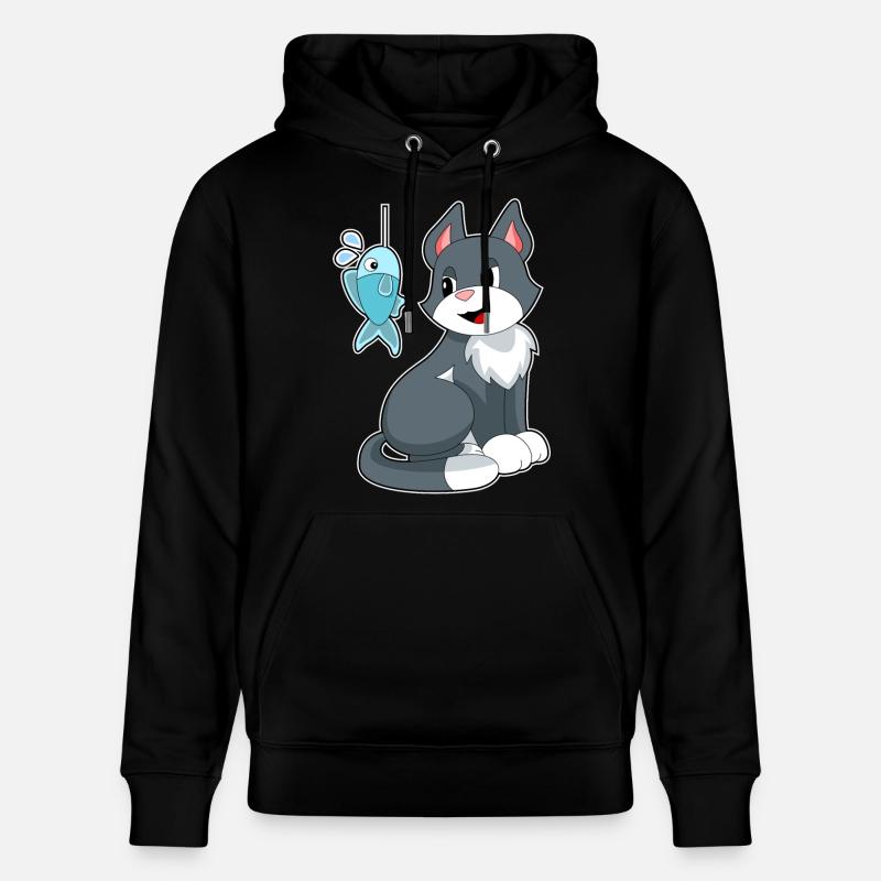 Poisson-appât chat - Sweat à capuche bio CRUISER Stanley/Stella Unisexe - noir