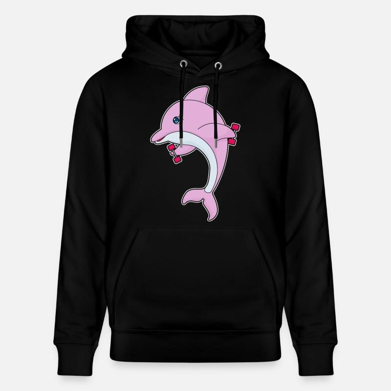 Dolphin Bodybuilder Dumbbells Bodybuilding - Sweat à capuche bio CRUISER Stanley/Stella Unisexe - noir