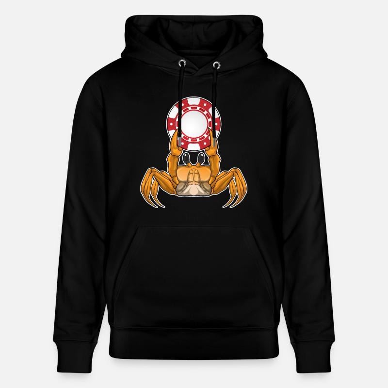 Jetons de poker Crab Poker - Sweat à capuche bio CRUISER Stanley/Stella Unisexe - noir
