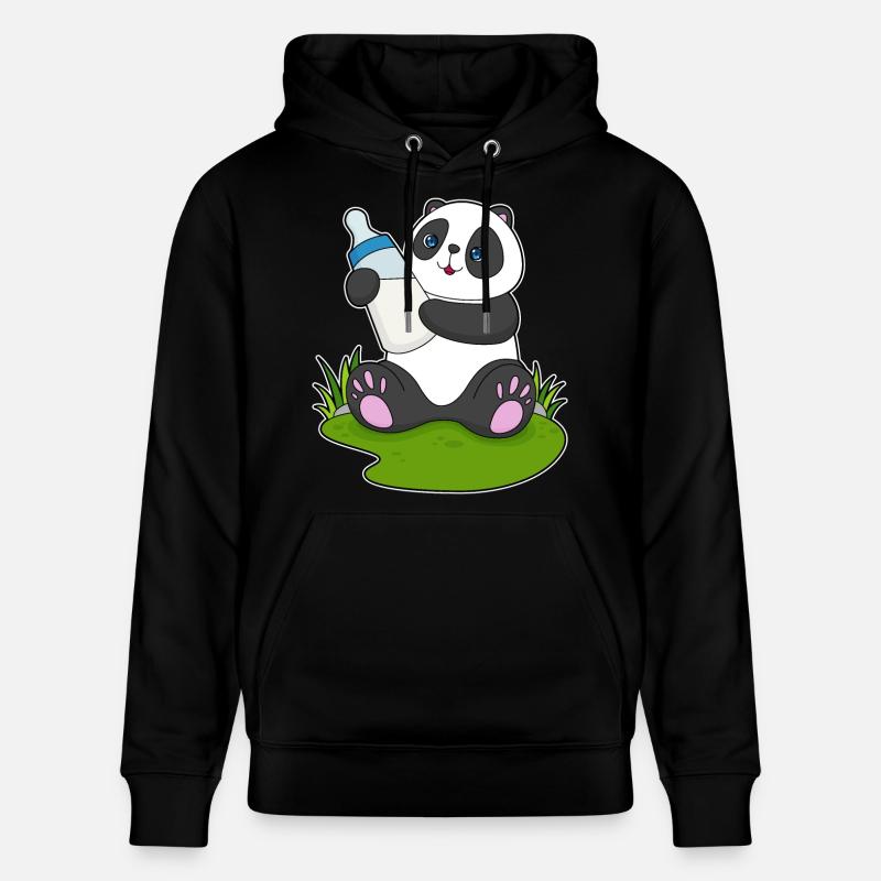 Bouteille de lait Panda - Sweat à capuche bio CRUISER Stanley/Stella Unisexe - noir