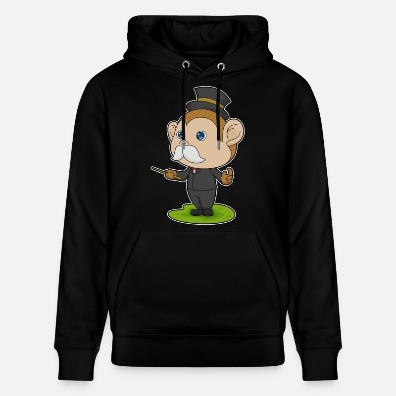 Affe Zauberer Zauberstab - Stanley/Stella Unisex Bio-Hoodie CRUISER  - Schwarz