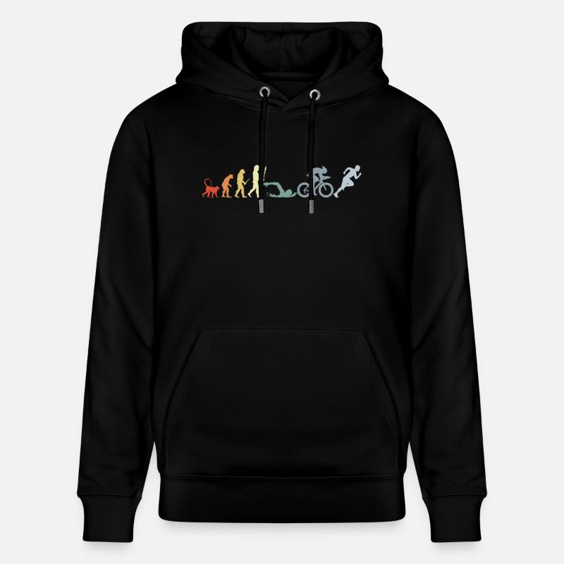 Évolution du triathlon - Sweat à capuche bio CRUISER Stanley/Stella Unisexe - noir