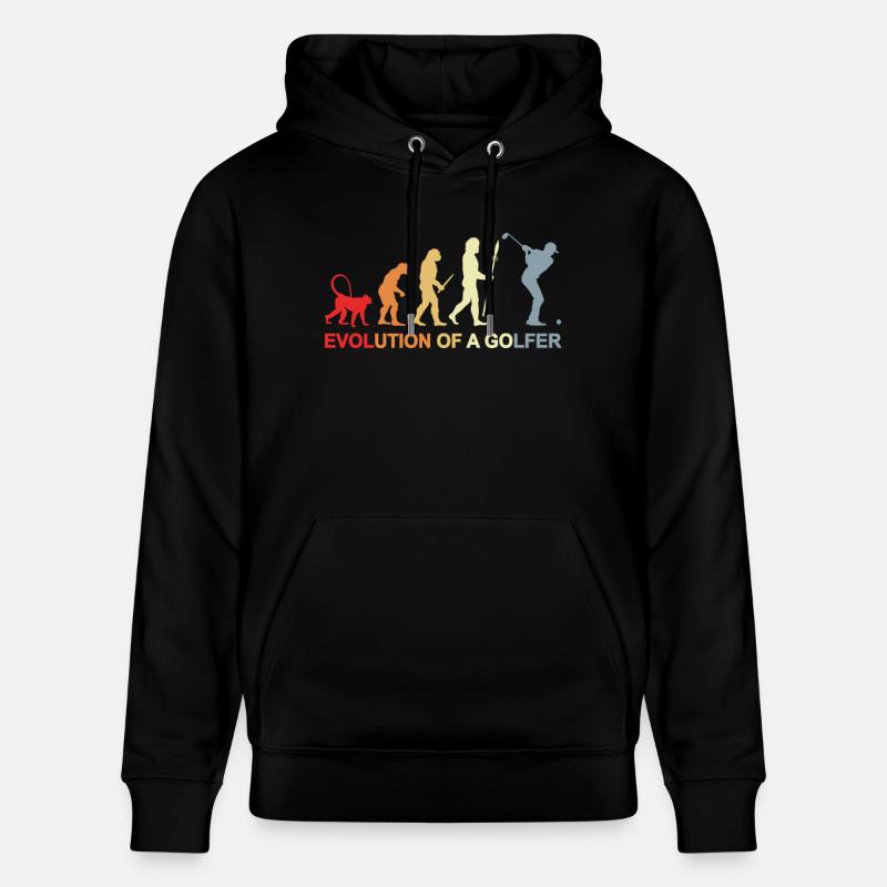 Évolution du golfeur - Sweat à capuche bio CRUISER Stanley/Stella Unisexe - noir
