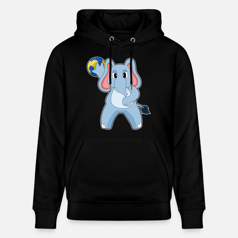 Eléphant Handballeur Handball - Sweat à capuche bio CRUISER Stanley/Stella Unisexe - noir