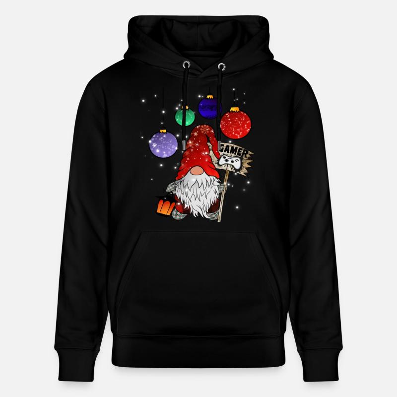 Gamer Elfes Noël Gnome - Sweat à capuche bio CRUISER Stanley/Stella Unisexe - noir