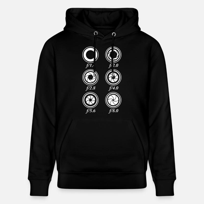 Ouvertures de caméra - Sweat à capuche bio CRUISER Stanley/Stella Unisexe - noir