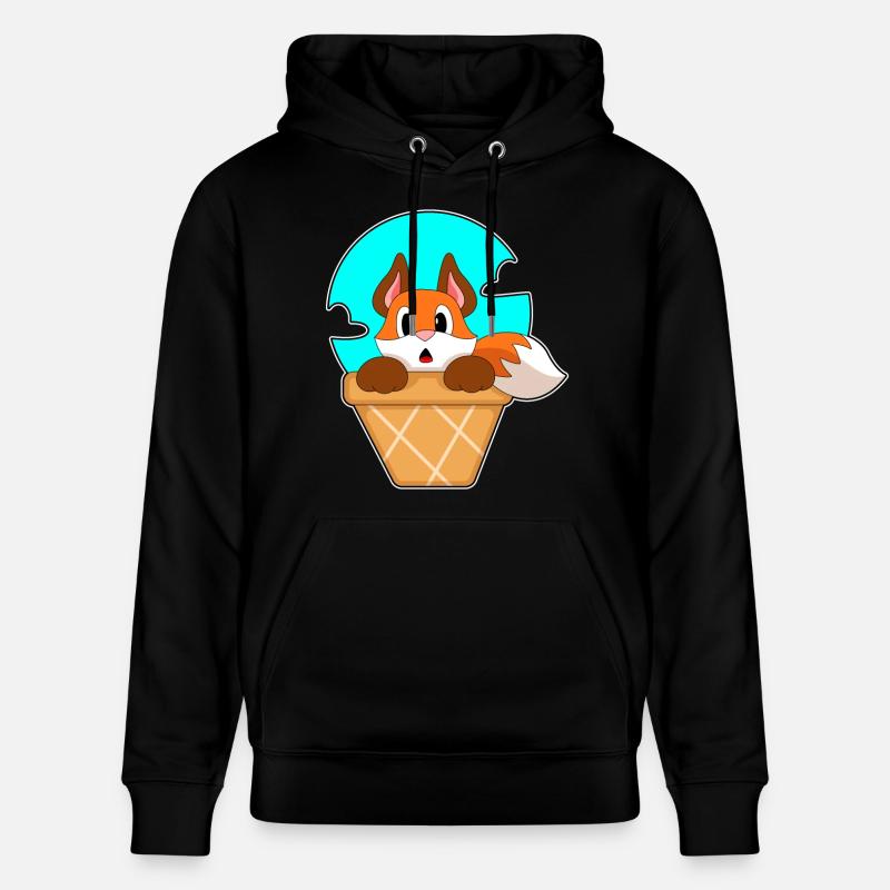 Cône de glace Fuchs - Sweat à capuche bio CRUISER Stanley/Stella Unisexe - noir