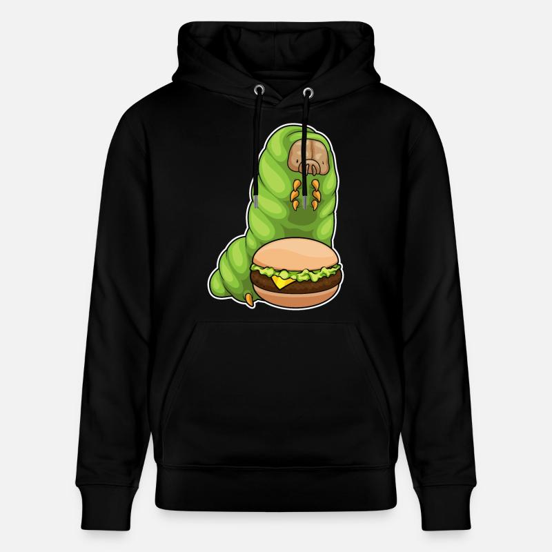 Raupe Cheeseburger - Stanley/Stella Unisex Bio-Hoodie CRUISER - Schwarz