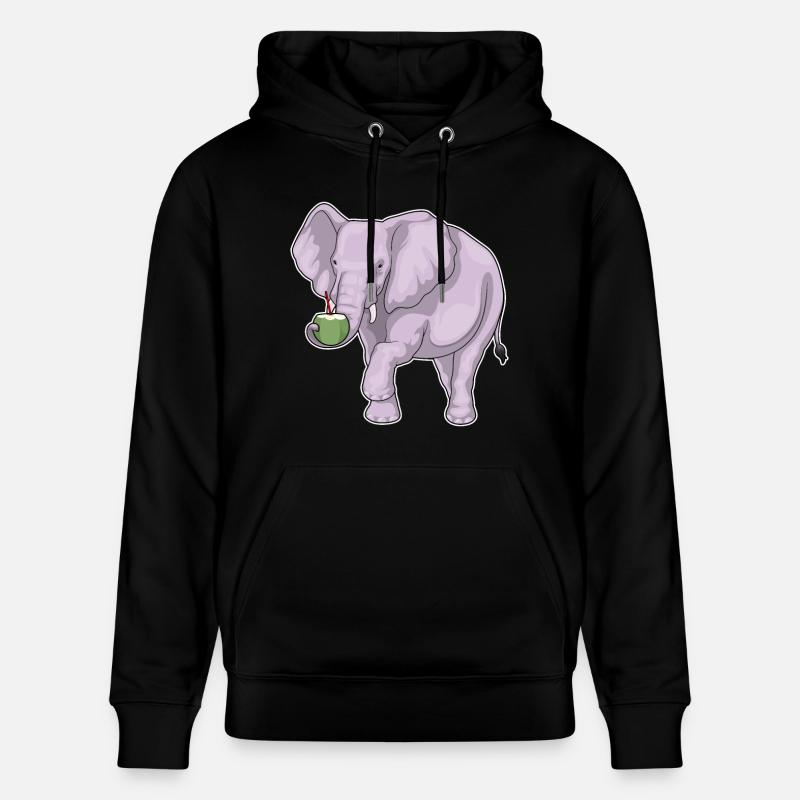 Éléphant Noix de - Sweat à capuche bio CRUISER Stanley/Stella Unisexe - noir