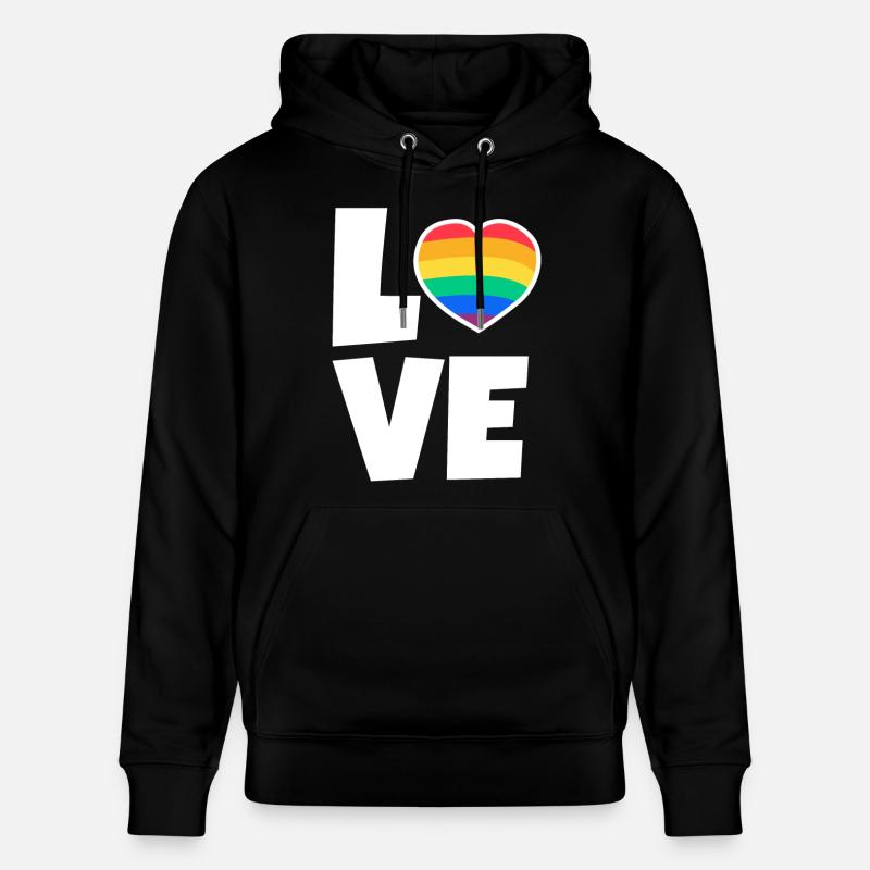 Saint-Valentin, Saint-Valentin, Saint-Valentin - Sweat à capuche bio CRUISER Stanley/Stella Unisexe - noir