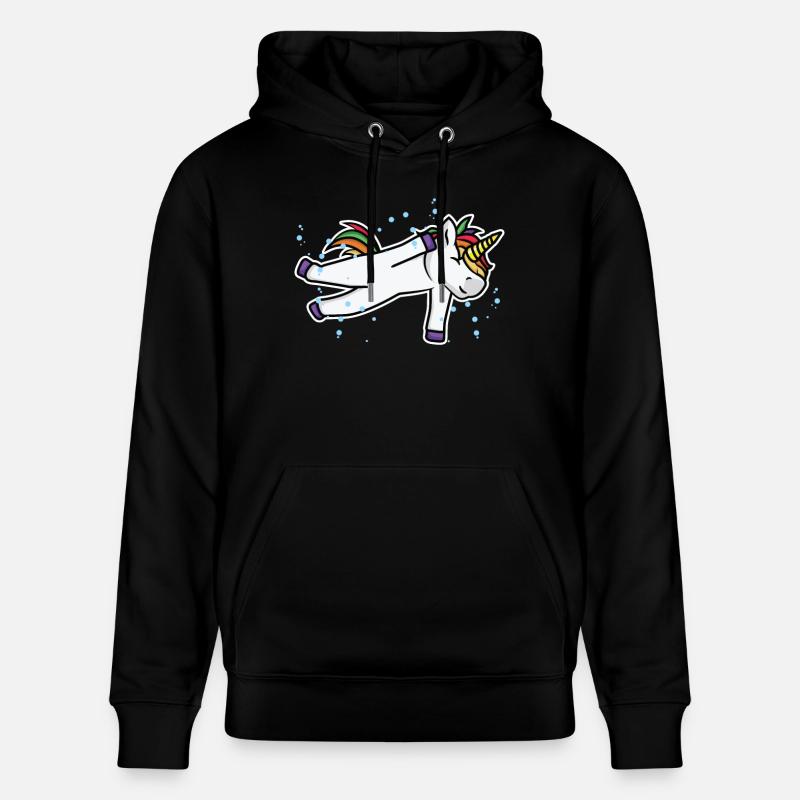 Licorne nageuse - Sweat à capuche bio CRUISER Stanley/Stella Unisexe - noir