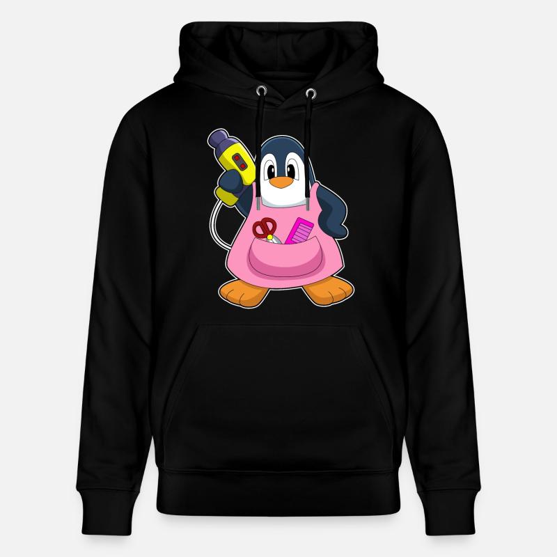 Penguin Coiffeur Sèche-cheveux - Sweat à capuche bio CRUISER Stanley/Stella Unisexe - noir