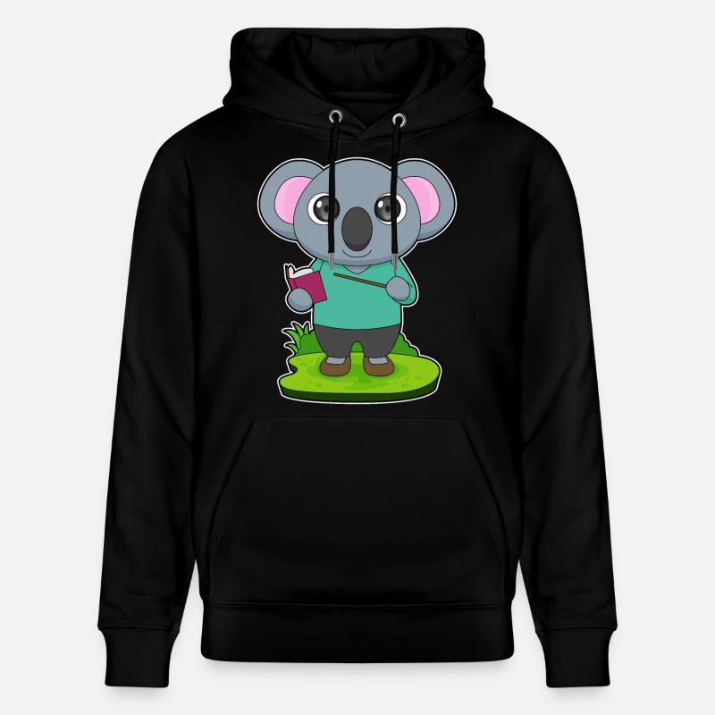 Koala Teacher Pointer - Sweat à capuche bio CRUISER Stanley/Stella Unisexe - noir