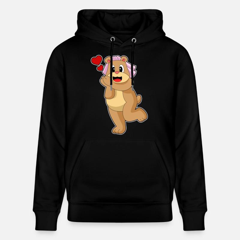 Mariage Bear Bride Veil - Sweat à capuche bio CRUISER Stanley/Stella Unisexe - noir