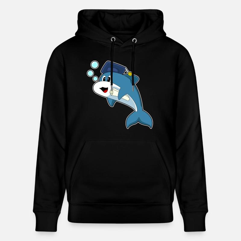 Diplôme d’étudiant Dolphin - Sweat à capuche bio CRUISER Stanley/Stella Unisexe - noir