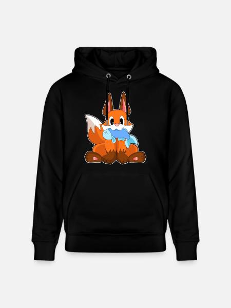 Fox fish - Stanley/Stella CRUISER Unisex Organic Hoodie - black