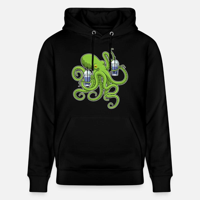 Krake Bubble tea - Stanley/Stella Unisex Bio-Hoodie CRUISER - Schwarz