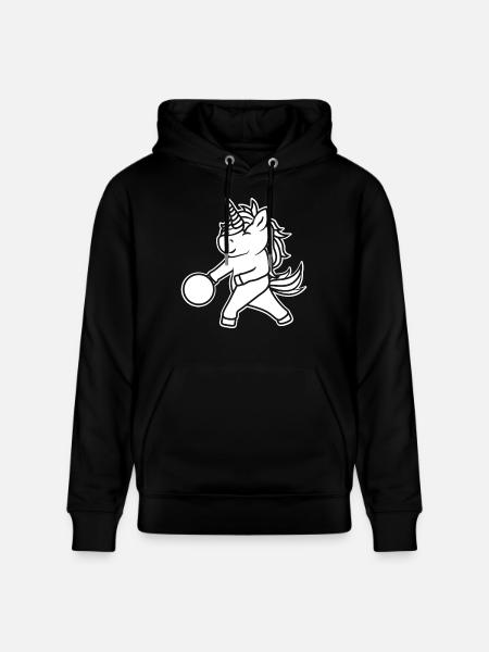 Einhorn Bowler Kinder - Stanley/Stella Unisex Bio-Hoodie CRUISER  - Schwarz