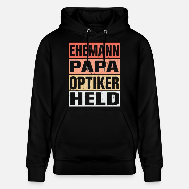 Optiker Vater Ehemann Held - Stanley/Stella Unisex Bio-Hoodie CRUISER  - Schwarz
