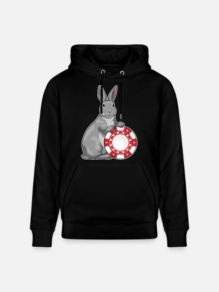 Bunny Poker Poker Chips - Stanley/Stella CRUISER Unisex Organic Hoodie - black