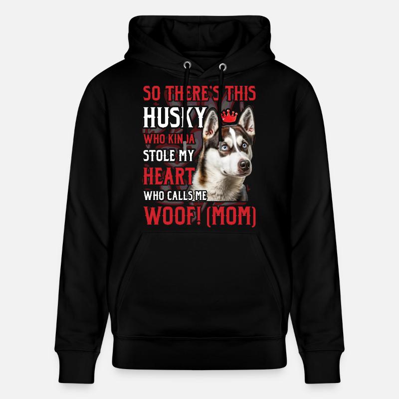 Maman Husky - Sweat à capuche bio CRUISER Stanley/Stella Unisexe - noir