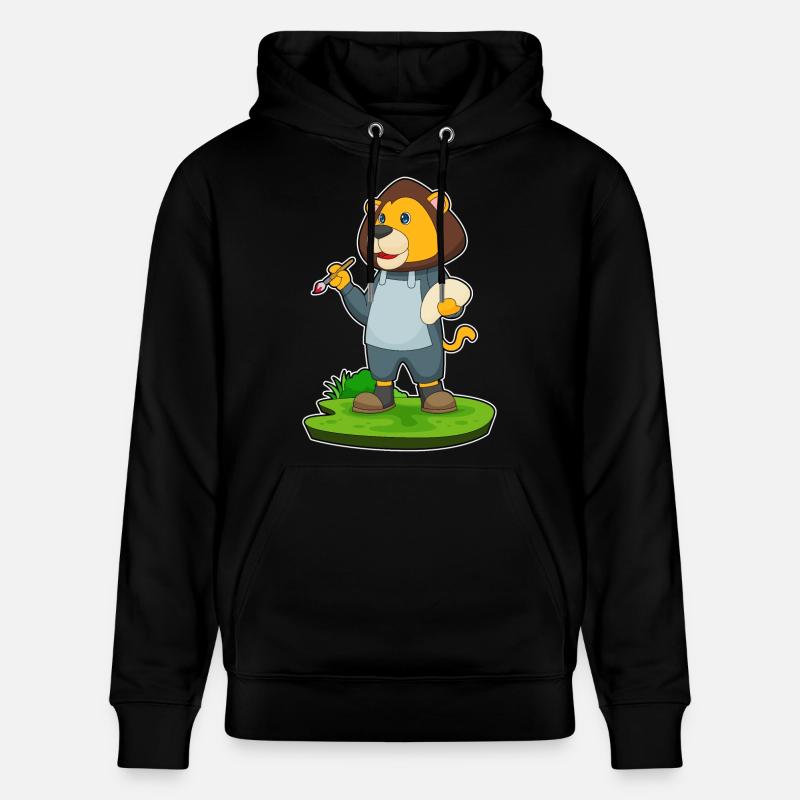 Pinceau Lion - Sweat à capuche bio CRUISER Stanley/Stella Unisexe - noir