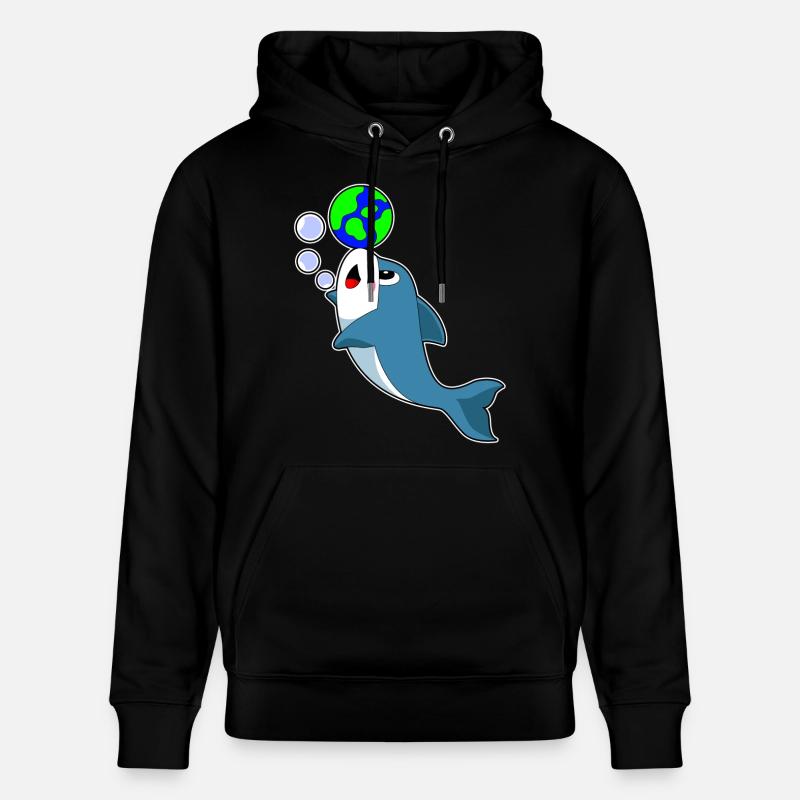 Delfin Erde - Stanley/Stella Unisex Bio-Hoodie CRUISER  - Schwarz