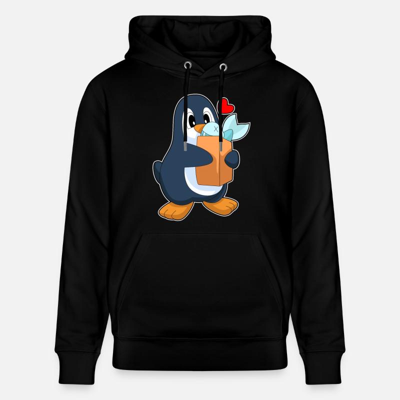 Poisson manchot - Sweat à capuche bio CRUISER Stanley/Stella Unisexe - noir