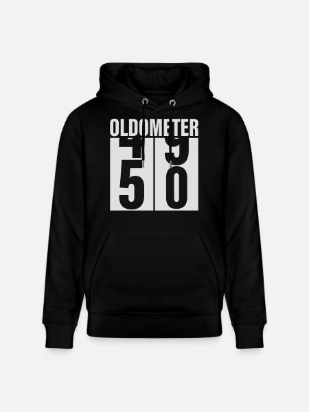 50th birthday Oldometer - Stanley/Stella CRUISER Unisex Organic Hoodie - black