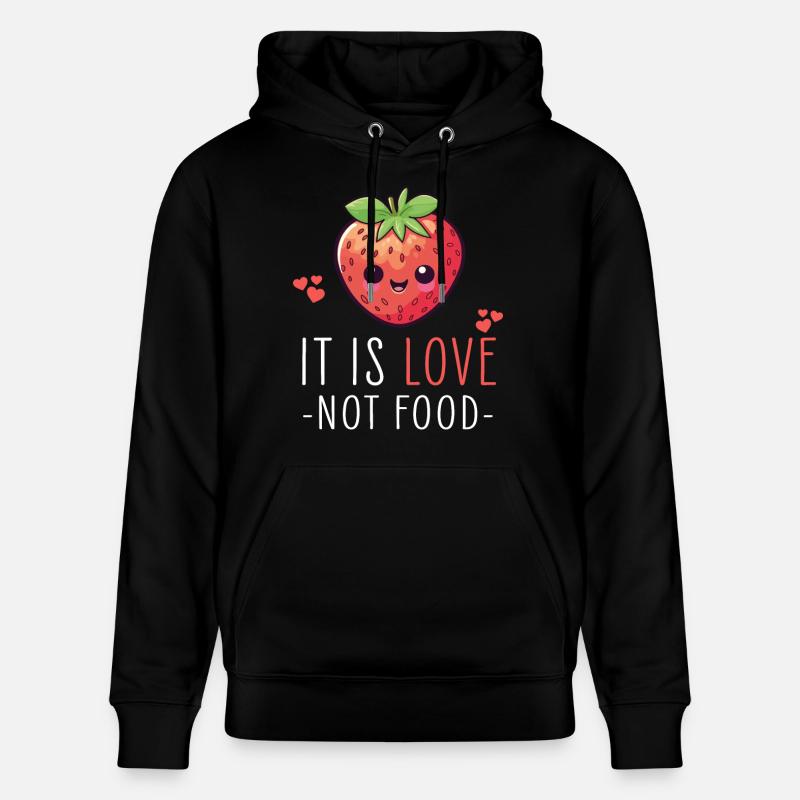 Fraise Kawaii - Sweat à capuche bio CRUISER Stanley/Stella Unisexe - noir
