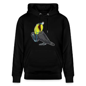 Toucan Doctor Stethoscope - Stanley/Stella CRUISER Unisex Organic Hoodie - black - Front - Alina (178cm) & Michal (187cm)