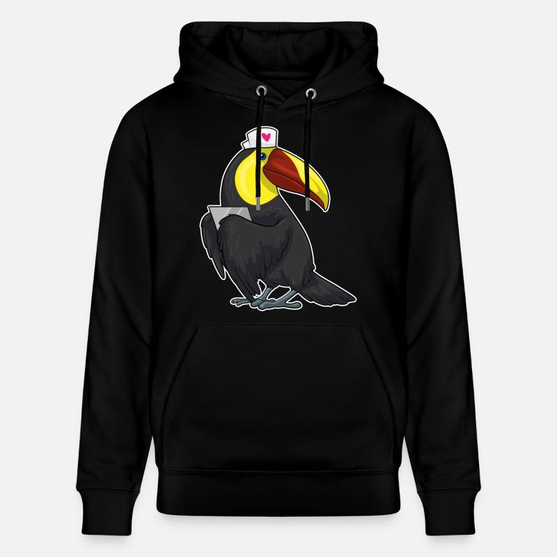 Bloc-notes de Toucan Nurse - Sweat à capuche bio CRUISER Stanley/Stella Unisexe - noir