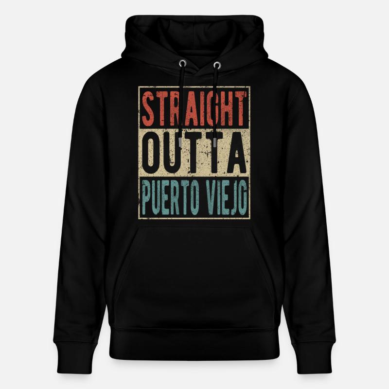 Tout droit à Puerto Viejo - Sweat à capuche bio CRUISER Stanley/Stella Unisexe - noir