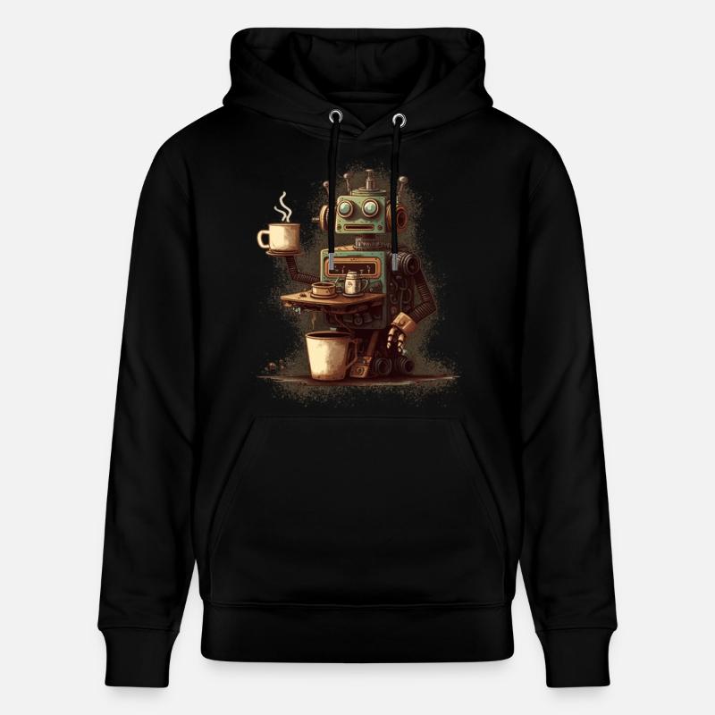 Robot de cuisson du café - Sweat à capuche bio CRUISER Stanley/Stella Unisexe - noir