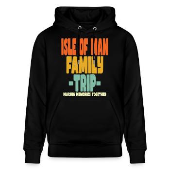 Isle Of Man Family Trip Holidays - Stanley/Stella CRUISER Unisex Organic Hoodie - black - Front - Alina (178cm) & Michal (187cm)