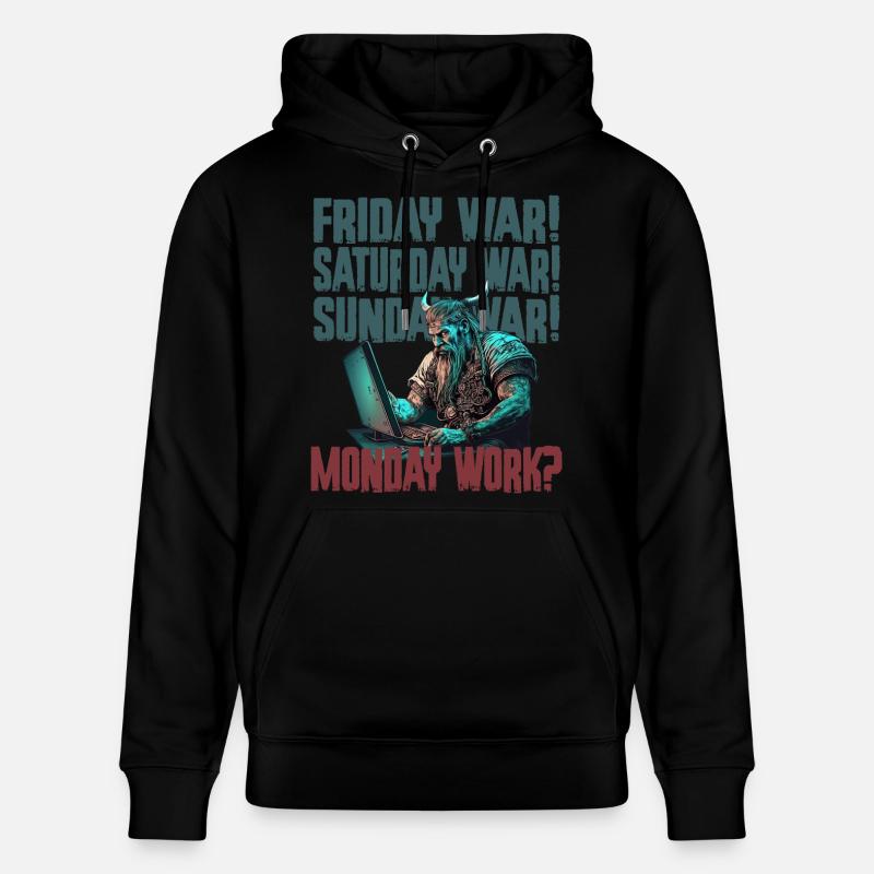 Travail du lundi Programmation Vikings - Sweat à capuche bio CRUISER Stanley/Stella Unisexe - noir