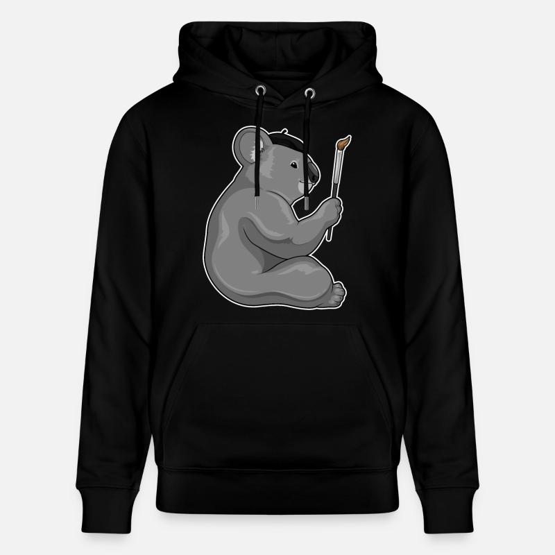 Koala Malen Pinsel - Stanley/Stella Unisex Bio-Hoodie CRUISER - Schwarz